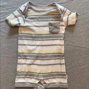Burt’s Bees Short Sleeve Romper, 3-6 Months
